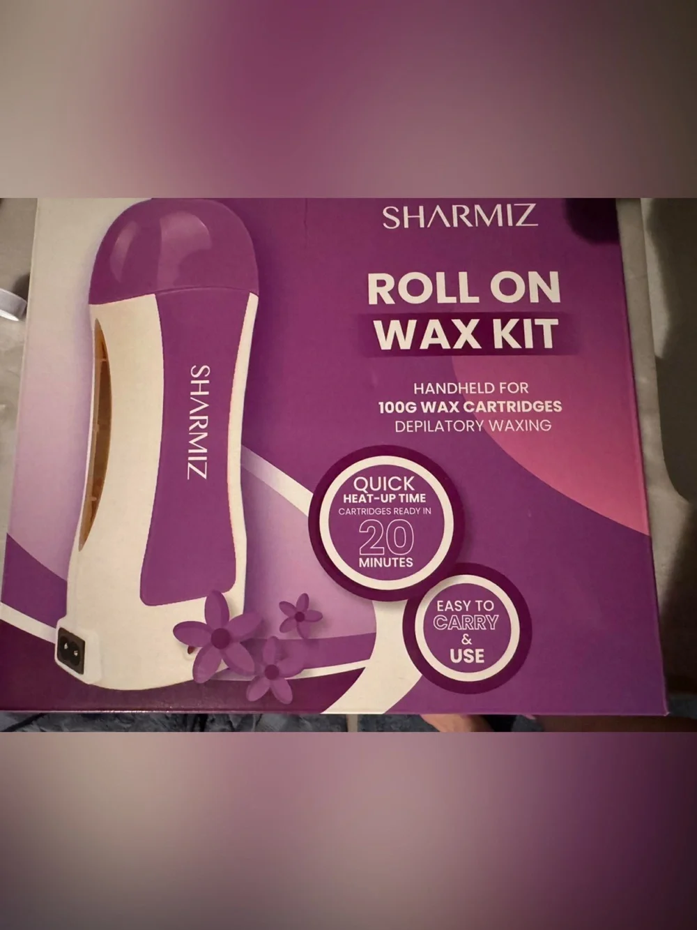 Sharmiz Roll On Wax Kit in Purple NEW IN BOX